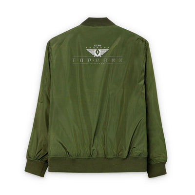 TRV Eco-Friendly Embroidered Army Fatigue Bomber Jacket Mod. 1 - Top Rank Vintage