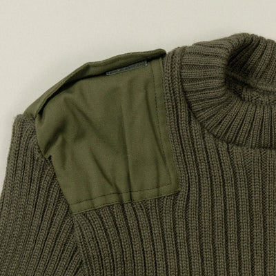 British Army Olive Drab Commando Style Sweater - Top Rank Vintage