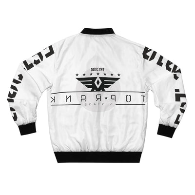 Black & White Men's Bomber Jacket - Top Rank Vintage