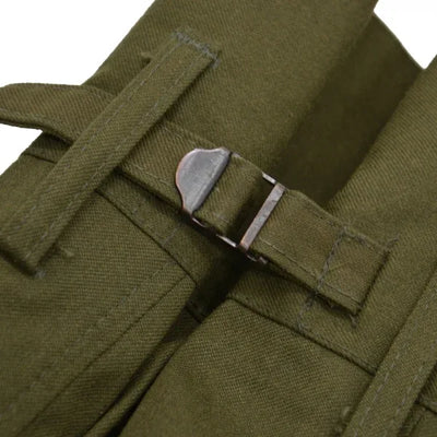 1970s-1980s Czecholovakain Military Vz. 85 M85 Olive Green (Paratrooper) Cargo Pants with Rare Front Thigh Pockets and 2-in-1 - Top Rank Vintage