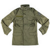 Dark Olive Bundesheer Austrian M65 Jacket, durable cotton/polyester, button-flap pockets, zip front.