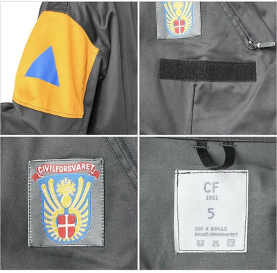 Kingdom of Denmark Civilforsvaret (Civil Defense) M84 Band collar Gray Field Jacket - Top Rank Vintage