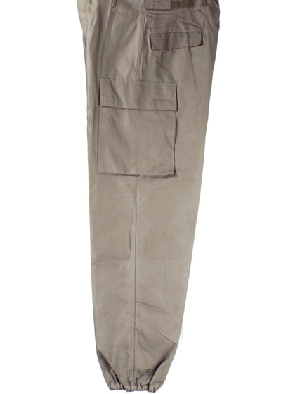 1970s Dutch Military Gray Chino Cargos With Velcro pockets and Zip Up - Top Rank Vintage