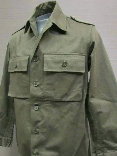 1950s WWII American Style Dutch Army HBT Cotton Marine Field Shirt - Top Rank Vintage