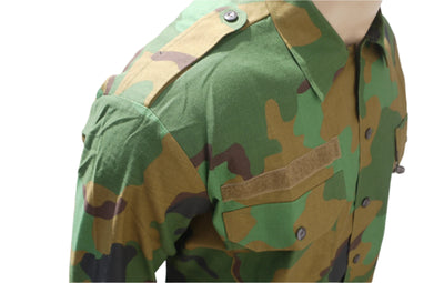 Dutch Afrika Corps Jungle Camo Tropical Light-weight Button-up Shirt - Top Rank Vintage