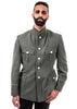 Redesigned DDR East German Army Gray Wool  4 Pocket Jacket
