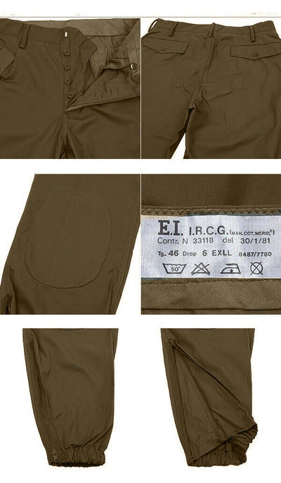 1970s-1980s Italian Esercito Italiano Olive Green Field Pants