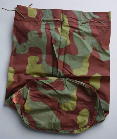 1950s-1960s San Marco Camo Cotton Canvas Transport bag/ Lightweight Duffle Bag - Top Rank Vintage