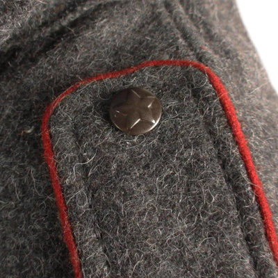 1980's Warsaw Pact Bulgarian Charcoal Gray Wool Overcoat