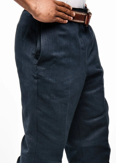 East German Navy Volksmarine Herringbone twill HBT Cotton Flap Pants - Top Rank Vintage