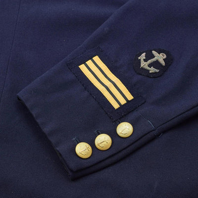 Swedish Navy Brass Button Middy Jumper Shirt - Top Rank Vintage
