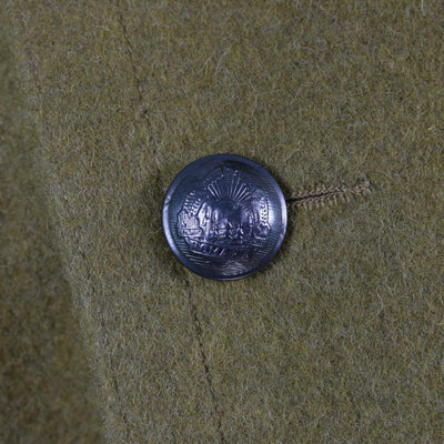 Soviet Style Khaki Classic Romanian Military Style Wool Coat