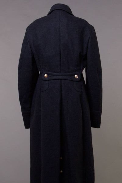 Soviet Marines Single Breasted Black Wool Overcoat with Slant Pockets - Top Rank Vintage