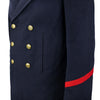 Red Sleeve Striped Navy Wool Peacoat - Top Rank Vintage