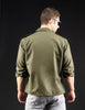 Classic Vintage Style Olive Military Shirt