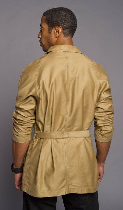 Khaki Safari Style Jacket - Top Rank Vintage