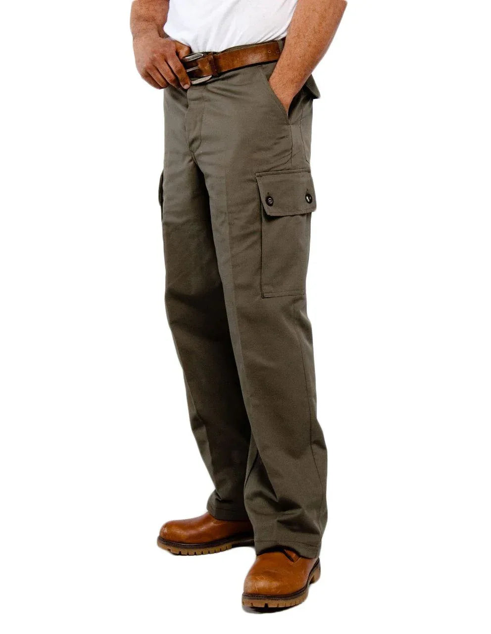 Army Green Classic Cargo Pants - Vintage Military Style, 1980s Holland