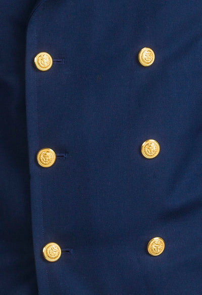 Gabardine Reefer Peacoat - Top Rank Vintage