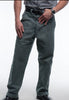 Swiss cotton vintage jeans from the 1980s with a modern fit, featuring 100% cotton construction, single back pocket, and cargo-style side pocket.