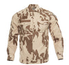Camouflage shirt with desert pattern on a white background