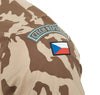 Camouflage jacket with 'Czech Republic' patch and flag on a white background