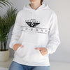 TRV Emblem Unisex White Hooded Sweatshirt
