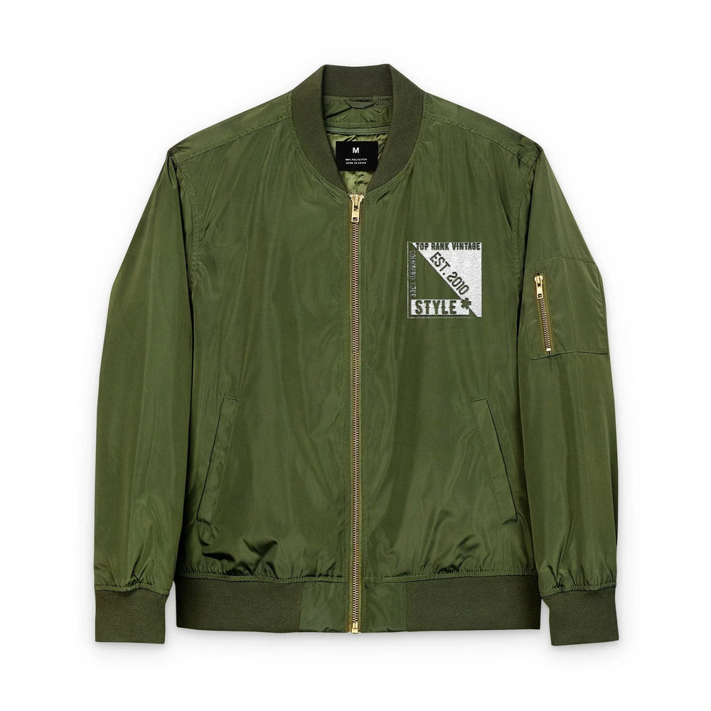 TRV Eco-Friendly Embroidered  Uni-sex Army Fatigue Bomber Jacket Mod. 2