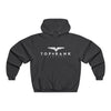 TRV Black Hooded Sweatshirt with front pouch pocket and high-stitch density for smooth print.