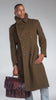 WWII Style Brown M47 French Army Wool Overcoat