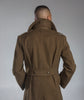 WWII Style Brown M47 French Army Wool Overcoat