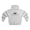 Dopeness Men Hooded Sweatshirt, white, cotton-poly blend, front pouch pocket, graphic design.
