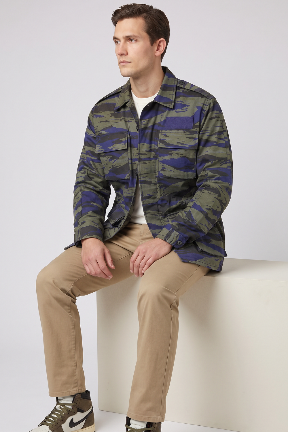 Hellenic Air Force Field US Style BDU Lizard Camo Field Jacket