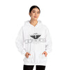 TRV Emblem Unisex White Hooded Sweatshirt