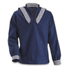 1980s M87 Navy Wool Middy Jacket/Sweater with Striped Collar and Cuffs