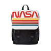 NASA unisex casual backpack with colorful retro stripes and spacious design for everyday travel and organization