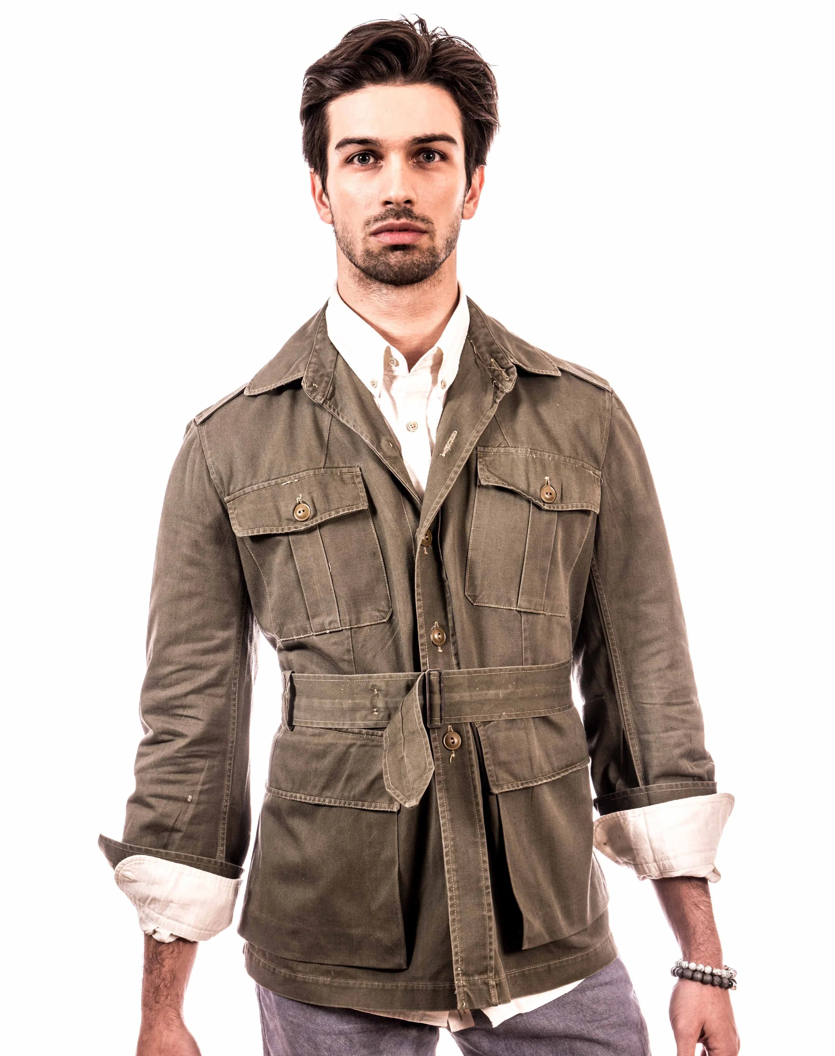 Korean War Era Canadian Army Olive Green Bush Safari Jacket – Top