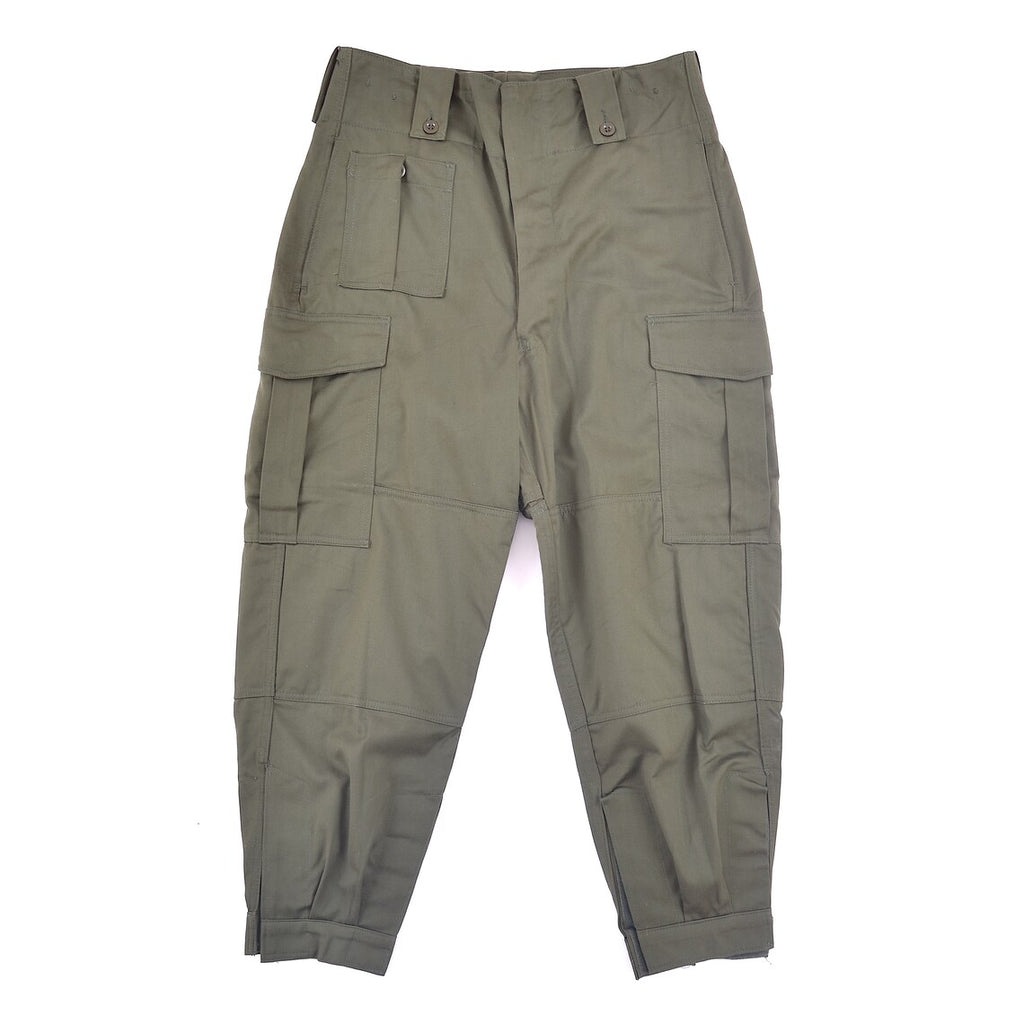 1960s-1970s Belgian Military Vintage M64 Olive Green Cargos Pants