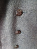 1980's Warsaw Pact Bulgarian Charcoal Gray Wool Overcoat