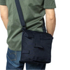 Dutch Blue Shoulder gas mask satchel bag worn by a person.