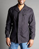 DDR East German Black Cotton Canvas Tanker's Utility Style Button-up Shirt - Top Rank Vintage