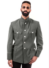 Redesigned DDR East German Army Gray Wool  4 Pocket Jacket