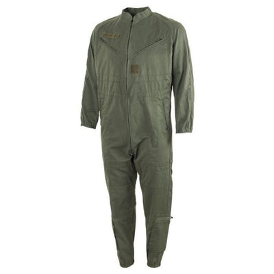 Ladies French Army olive green flight coverall jumpsuit, medium size.