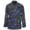 Hellenic Air Force Lizard Camo Field Jacket with horizontal stripe pattern and button flap pockets.