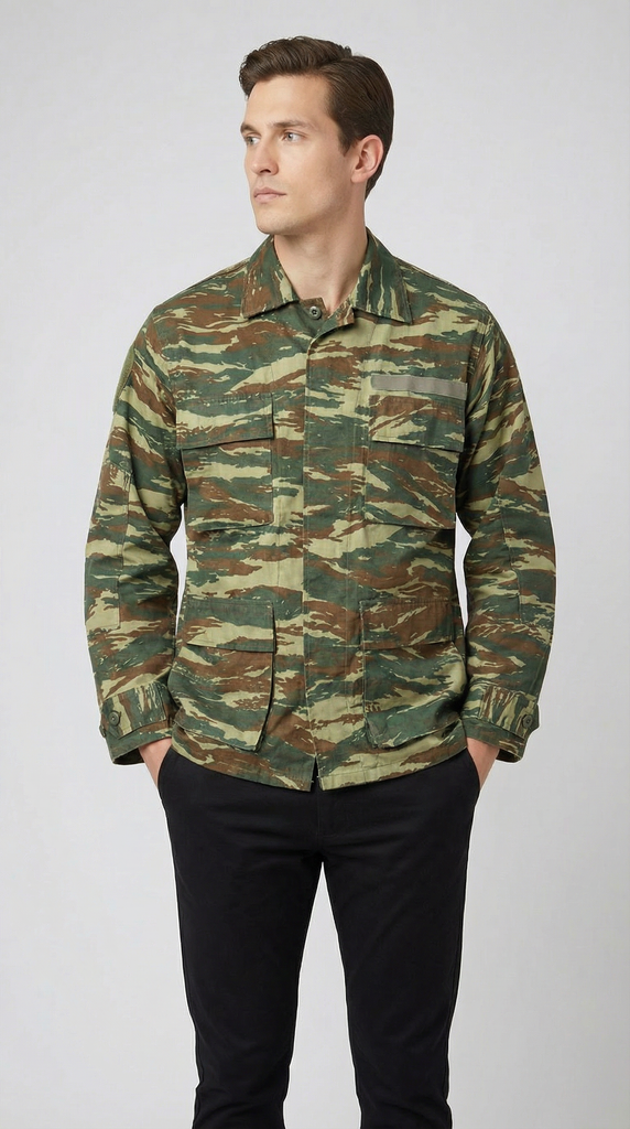 Hellenic Greek Army Field US Style BDU Lizard Camo Field Jacket
