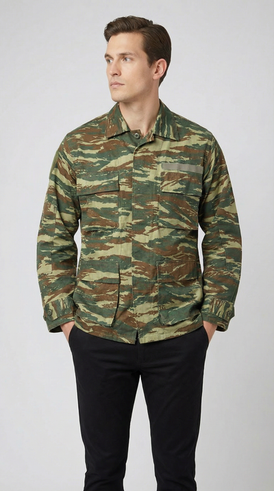 Hellenic Greek Army Field US Style BDU Lizard Camo Field Jacket