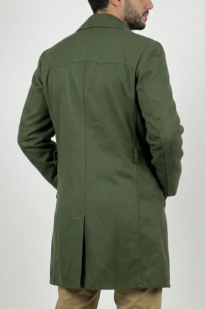 1970s - 1980s Hungarian Cold War Military Army Green Super Lightweight Cotton Parka/ Short Trenchcoat