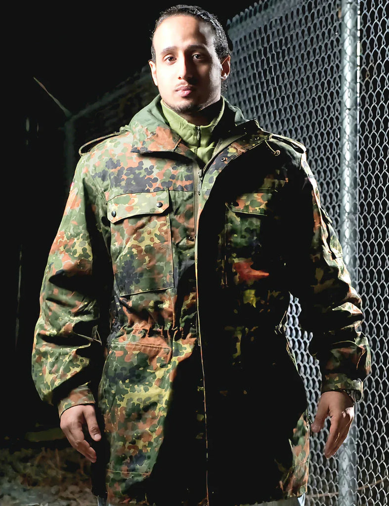 Woodland Flecktarn Camo Deutschland German Bundeswehr Hooded Parka - Top Rank Vintage