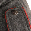 1980's Warsaw Pact Bulgarian Charcoal Gray Wool Overcoat