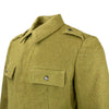 Soviet Style Romanian vintage khaki wool jacket with concealed buttons and double cuff design