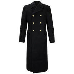 1990s Russian Navy Cadet Black Overcoat